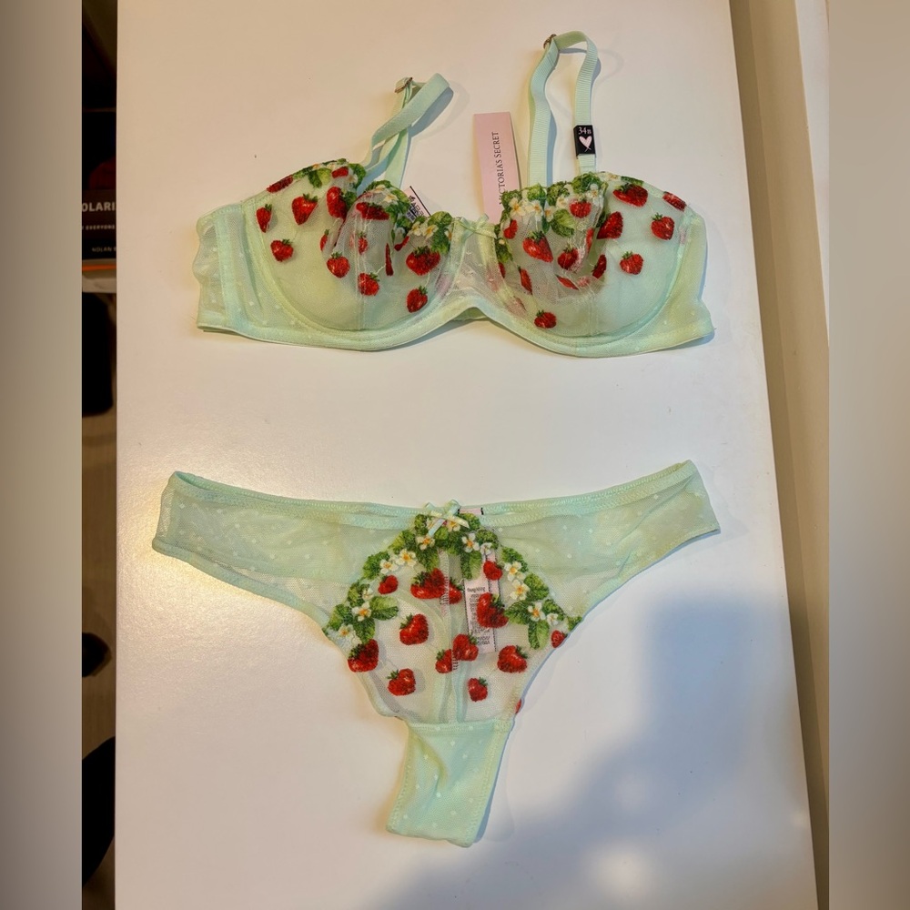 NWT Victoria's Secret Strawberry Lingerie